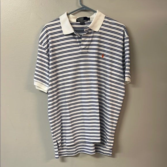 Polo by Ralph Lauren Blue and White Striped Polo Shirt - Picture 1 of 4